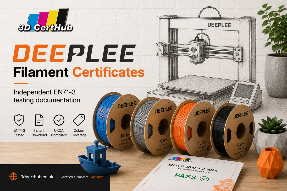 DEEPLEE Filament EN71-3 Certificates