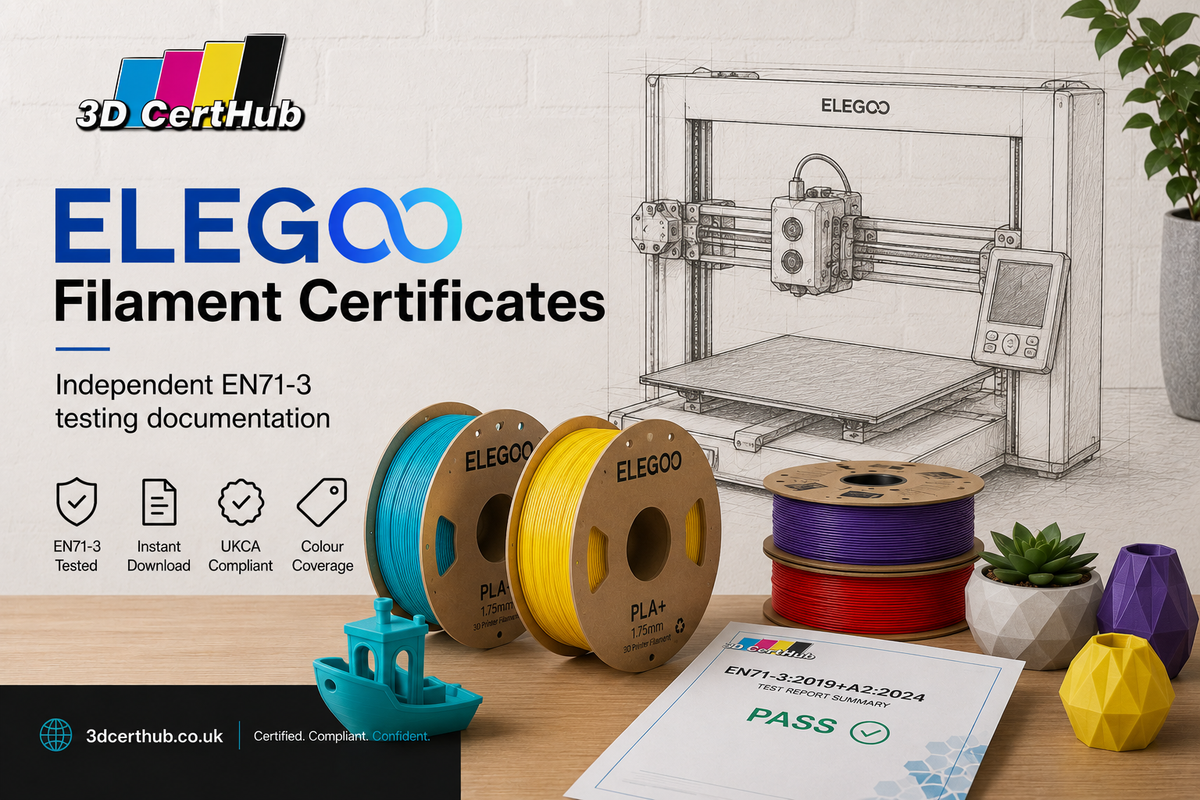 ELEGOO Filament EN71-3 Certificates