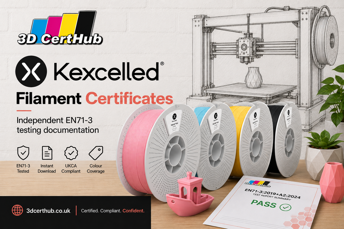 Kexcelled Filament EN71.3 Certificates