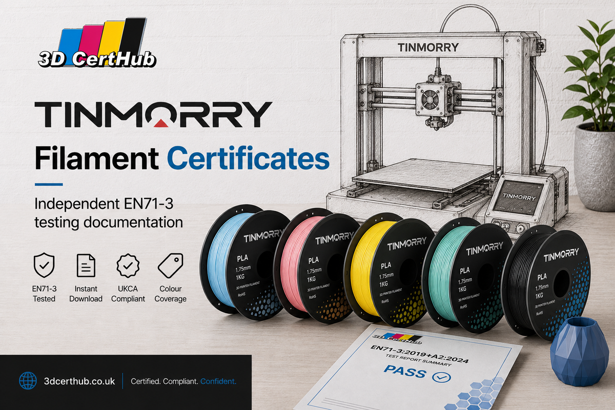 TINMORRY Filament EN71-3 Certificates