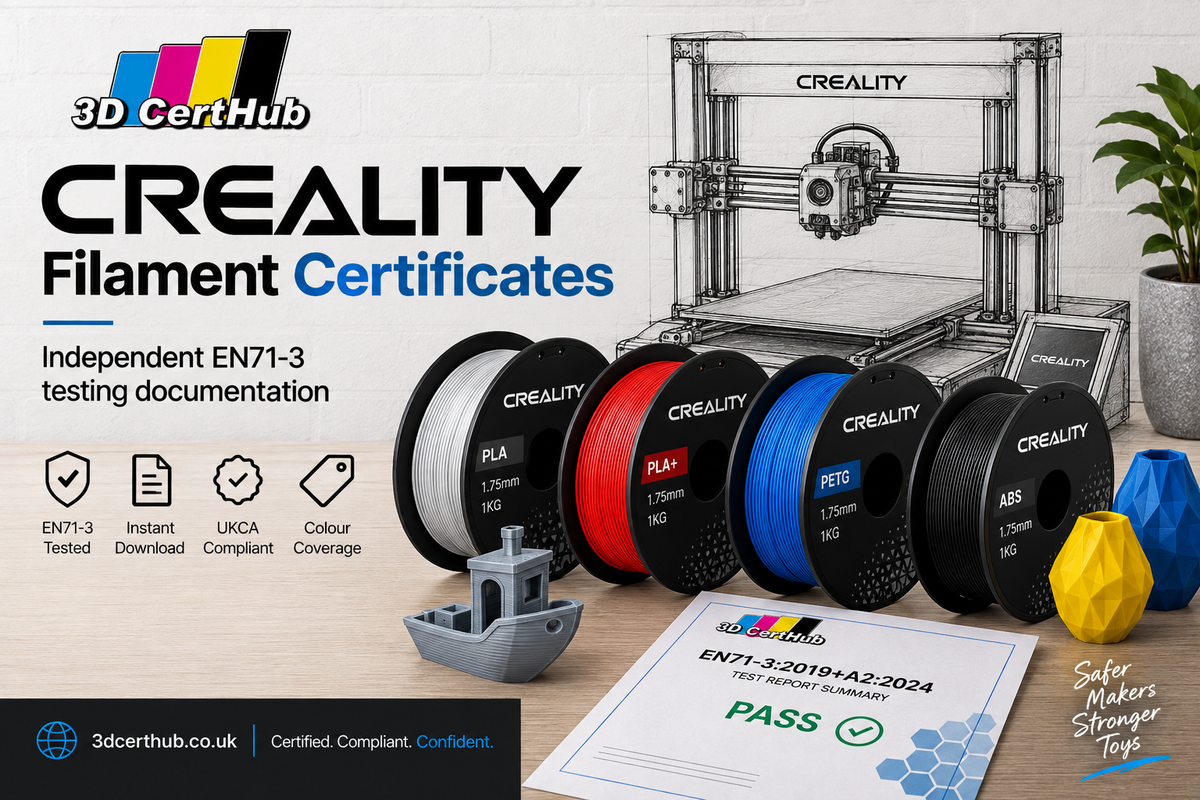 CREALITY Filament EN71-3 Certificates