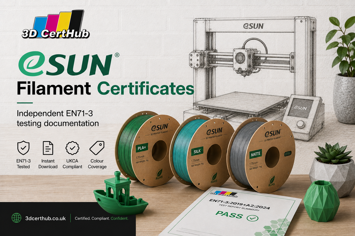 eSUN Filament EN71-3 Certificates