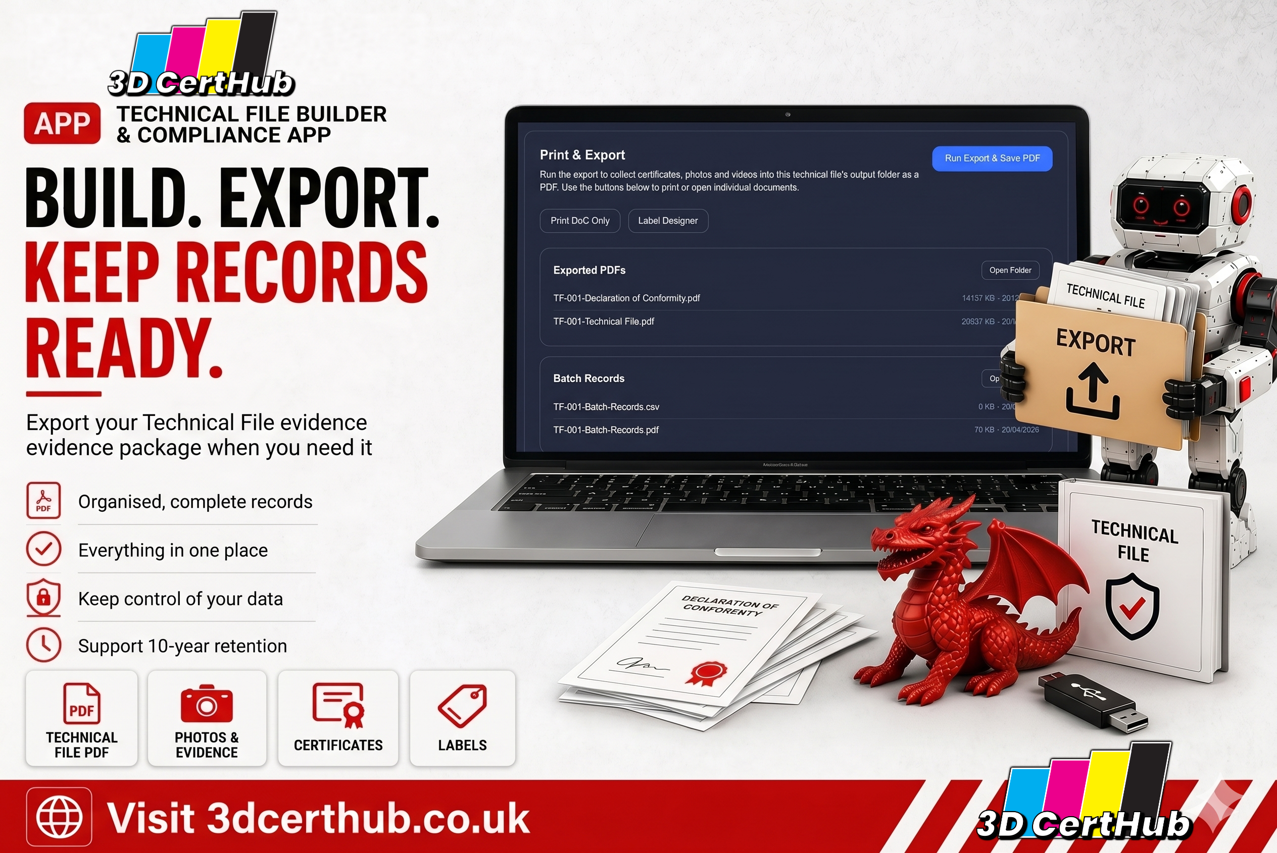 3D CertHub Technical File Builder & Compliance App