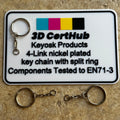 Keyosk Products 4 Link Nickel-Plated Key Chain with 25mm Split Ring and Jump Ring